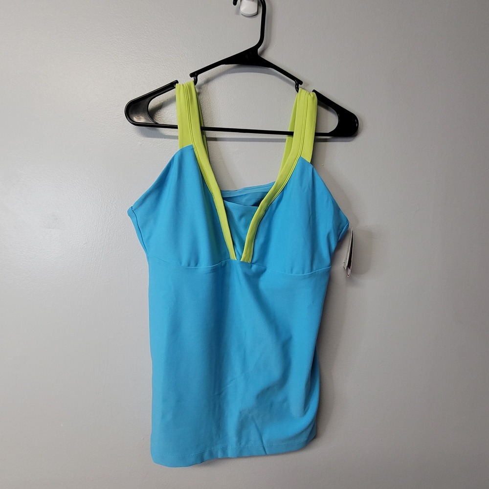 Wilson Tennis Tank Top Blue Yellow Athletic Workout Performance Women‎ XL